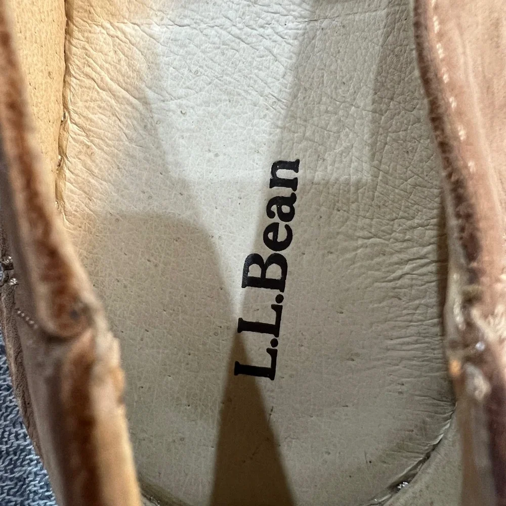 LL Bean Stonington Slip On Suede Loafer Shoes Womens 10 Brown Comfort Casual - Picture 10 of 10
